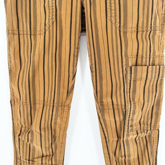 Anthropologie Hei Hei The Wanderer Striped Slim Cargo Pants Brown/Black Size 25 - Picture 7 of 13